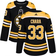 Wholesale Cheap Adidas Bruins #33 Zdeno Chara Black Home Authentic Women's Stitched NHL Jersey