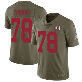 Wholesale Cheap Nike Giants #78 Andrew Thomas Olive Youth Stitched NFL Limited 2017 Salute To Service Jersey