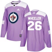 Wholesale Cheap Adidas Jets #26 Blake Wheeler Purple Authentic Fights Cancer Stitched Youth NHL Jersey