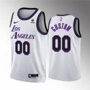 Wholesale Cheap Men's Los Angeles Lakers Active Player Custom White City Edition Stitched Basketball Jersey