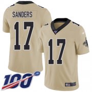 Wholesale Cheap Nike Saints #17 Emmanuel Sanders Gold Men's Stitched NFL Limited Inverted Legend 100th Season Jersey