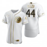 Wholesale Cheap Chicago Cubs #44 Anthony Rizzo White Nike Men's Authentic Golden Edition MLB Jersey
