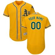 Wholesale Cheap Oakland Athletics Majestic Alternate Flex Base Authentic Collection Custom Jersey Gold