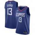 Wholesale Cheap Clippers 13 Paul George Blue Nike Swingman Jersey