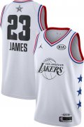 Wholesale Cheap Jordan Men's 2019 NBA All-Star Game #23 LeBron James White Dri-FIT Swingman Jersey