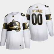 Wholesale Cheap Colorado Avalanche Custom Men's Adidas White Golden Edition Limited Stitched NHL Jersey