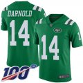 Wholesale Cheap Nike Jets #14 Sam Darnold Green Youth Stitched NFL Limited Rush 100th Season Jersey