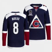 Wholesale Cheap Men's Colorado Avalanche #8 Cale Makar 2022 Navy Stanley Cup Champions Patch Stitched Jersey