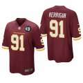 Cheap Washington Redskins #91 Ryan Kerrigan Men's Nike Burgundy Bobby Mitchell Uniform Patch NFL Game Jersey