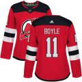 Wholesale Cheap Adidas Devils #11 Brian Boyle Red Home Authentic Women's Stitched NHL Jersey