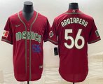 Wholesale Cheap Men's Mexico Baseball #56 Randy Arozarena Number 2023 Red World Classic Stitched Jersey15