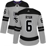 Wholesale Cheap Adidas Kings #6 Joakim Ryan Gray Alternate Authentic Women's Stitched NHL Jersey