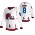 Wholesale Cheap Colorado Avalanche #8 Cale Makar White Men's Adidas 2020-21 Reverse Retro Alternate NHL Jersey