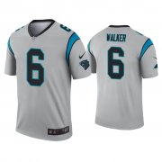 Wholesale Cheap Men's Carolina Panthers #6 P.J. Walker Silver Inverted Legend Nike Jersey