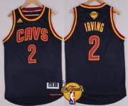 Wholesale Cheap Men's Cleveland Cavaliers #2 Kyrie Irving 2017 The NBA Finals Patch Navy Blue Jersey