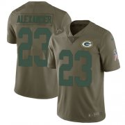 Wholesale Cheap Nike Packers #23 Jaire Alexander Olive Youth Stitched NFL Limited 2017 Salute to Service Jersey