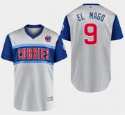 Wholesale Cheap Cubs #9 Javier Baez Gray "El Mago" 2019 Little League Classic Stitched MLB Jersey