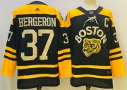 Wholesale Cheap Men's Boston Bruins #37 Patrice Bergeron Black Classic Primegreen Stitched Jersey