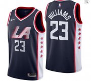 Wholesale Cheap Clippers 23 Lou Williams Navy 2018-19 City Edition Nike Swingman Jersey