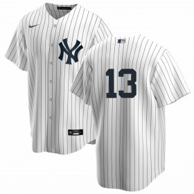Wholesale Cheap New York Yankees #13 Joey Gallo Men\'s Nike White Home MLB Jersey - No Name