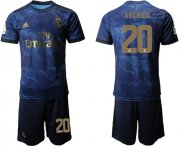 Wholesale Cheap Real Madrid #20 Asensio Dark Blue Soccer Club Jersey
