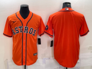 Wholesale Cheap Men's Houston Astros Blank Orange With Patch Stitched MLB Cool Base Nike Jersey