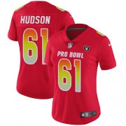 Wholesale Cheap Nike Raiders #61 Rodney Hudson Red Women's Stitched NFL Limited AFC 2018 Pro Bowl Jersey