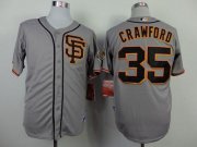 Wholesale Cheap Giants #35 Brandon Crawford Grey Road 2 Cool Base Stitched MLB Jersey