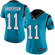Wholesale Cheap Nike Panthers #11 Robby Anderson Blue Alternate Women's Stitched NFL Vapor Untouchable Limited Jersey