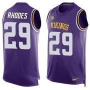 Wholesale Cheap Nike Vikings #29 Xavier Rhodes Purple Team Color Men's Stitched NFL Limited Tank Top Jersey