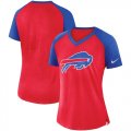 Wholesale Cheap Women's Buffalo Bills Nike Red-Royal Top V-Neck T-Shirt