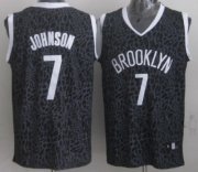 Wholesale Cheap Brooklyn Nets #7 Joe Johnson Black Leopard Print Fashion Jersey