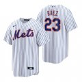 Wholesale Cheap Men's New York Mets #23 Javier Baez White Replica Home Nike Jersey