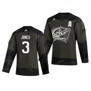 Wholesale Cheap Columbus Blue Jackets #3 Seth Jones Adidas 2019 Veterans Day Men's Authentic Practice NHL Jersey Camo