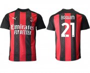 Wholesale Cheap Men 2020-2021 club AC milan home aaa version 21 red Soccer Jerseys