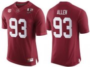 Wholesale Cheap Men's Alabama Crimson Tide #93 Jonathan Allen Red 2017 Championship Game Patch Stitched CFP Nike Limited Jersey