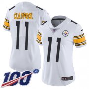 Wholesale Cheap Nike Steelers #11 Chase Claypool White Women's Stitched NFL 100th Season Vapor Untouchable Limited Jersey