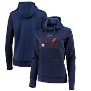 Wholesale Cheap Houston Astros Majestic Women's 2019 World Series Bound Authentic Collection Pullover Hoodie Navy