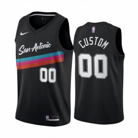 Wholesale Cheap Men\'s Nike Spurs Personalized Black NBA Swingman 2020-21 City Edition Jersey