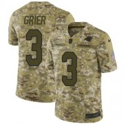 Wholesale Cheap Nike Panthers #3 Will Grier Camo Men's Stitched NFL Limited 2018 Salute To Service Jersey