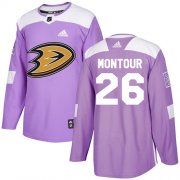 Wholesale Cheap Adidas Ducks #26 Brandon Montour Purple Authentic Fights Cancer Youth Stitched NHL Jersey