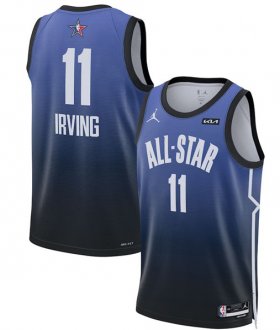Wholesale Cheap Men\'s 2023 All-Star #11 Kyrie Irving Blue Game Swingman Stitched Basketball Jersey