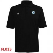 Wholesale Cheap Adidas Chelsea FC Textured Solid Performance Polo Black