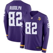 Wholesale Cheap Nike Vikings #82 Kyle Rudolph Purple Team Color Men's Stitched NFL Limited Therma Long Sleeve Jersey