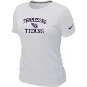 Wholesale Cheap Women's Nike Tennessee Titans Heart & Soul NFL T-Shirt White
