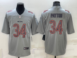 Wholesale Men's Chicago Bears #34 Walter Payton Grey Atmosphere Fashion 2022 Vapor Untouchable Stitched Limited Jersey