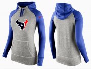 Wholesale Cheap Women's Nike Houston Texans Performance Hoodie Grey & Blue