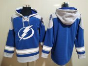 Wholesale Cheap Men's Tampa Bay Lightning Royal Blue Blank Hoodie