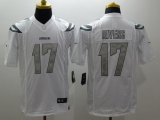 Wholesale Cheap Nike Chargers #17 Philip Rivers White Men's Stitched NFL Limited Platinum Jersey