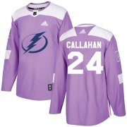 Wholesale Cheap Adidas Lightning #24 Ryan Callahan Purple Authentic Fights Cancer Stitched Youth NHL Jersey